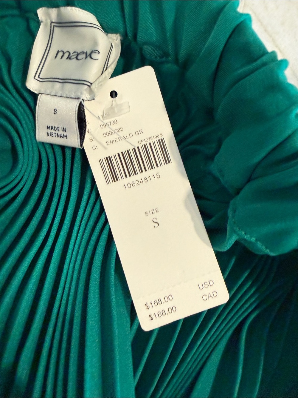 NWT MAEVE by ANTHROPOLOGIE pleated a line skirt - Picture 4 of 4